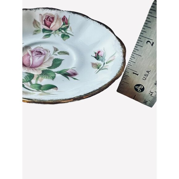 Royal Albert Bone China Saucer Anniversary Rose Gold Trim & Noritake Margot Cup - Picture 7 of 11